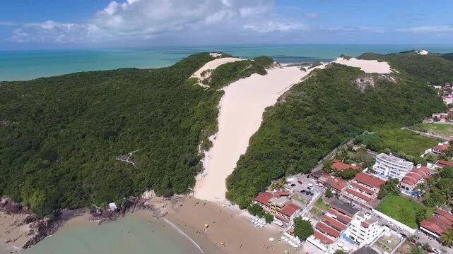 Aerial view of Morro do Careca, on Ponta Negra Beach - Natal, Rio Grande do Norte, Brazil