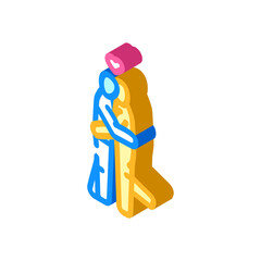 gay lgbt couple love isometric icon vector. gay lgbt couple love sign. isolated symbol illustration