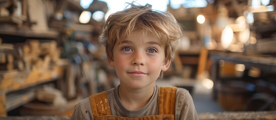 Young Boy in a Workshop