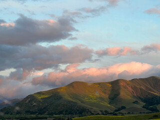 sunset in the mountains