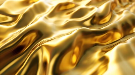 Mesmerizing Golden Waves of Luxurious Metallic Texture and Shimmering Elegance