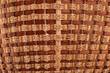 Obraz premium Abstract Natural Wicker Background Or Texture. Wicker wood. 