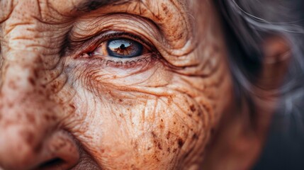 Close Up of an Elderly Woman's Eye