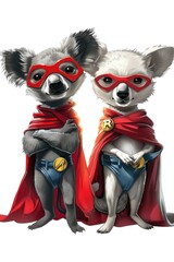 Fototapeta premium Superhero Dogs Costumes