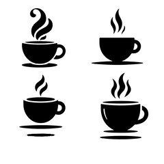 coffee silhouette vector illustration art