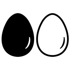Egg icon symbol vector illustration isolated on white background.