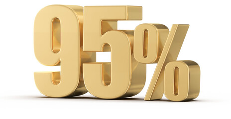 95 Percent Off Sale Gold Number 3D