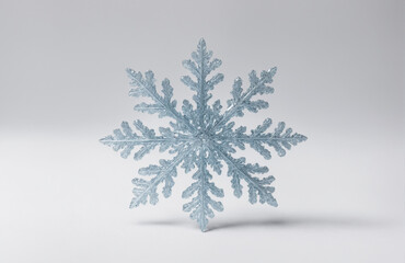 snowflake crystal In front of white background