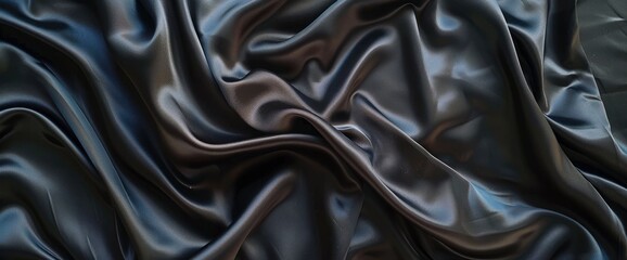 Obraz premium Black fabric close-up, perfect for sleek and elegant designs