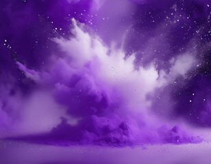 Abstract background covered in powder powdered purple. Generative Ai 