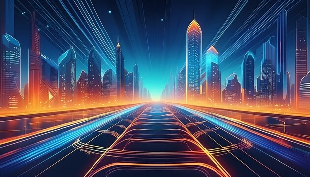 Abstract background with a modern, data-centric futuristic theme 