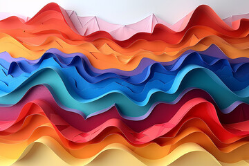 a paper cutout multicolor background for many purpose generated by AI