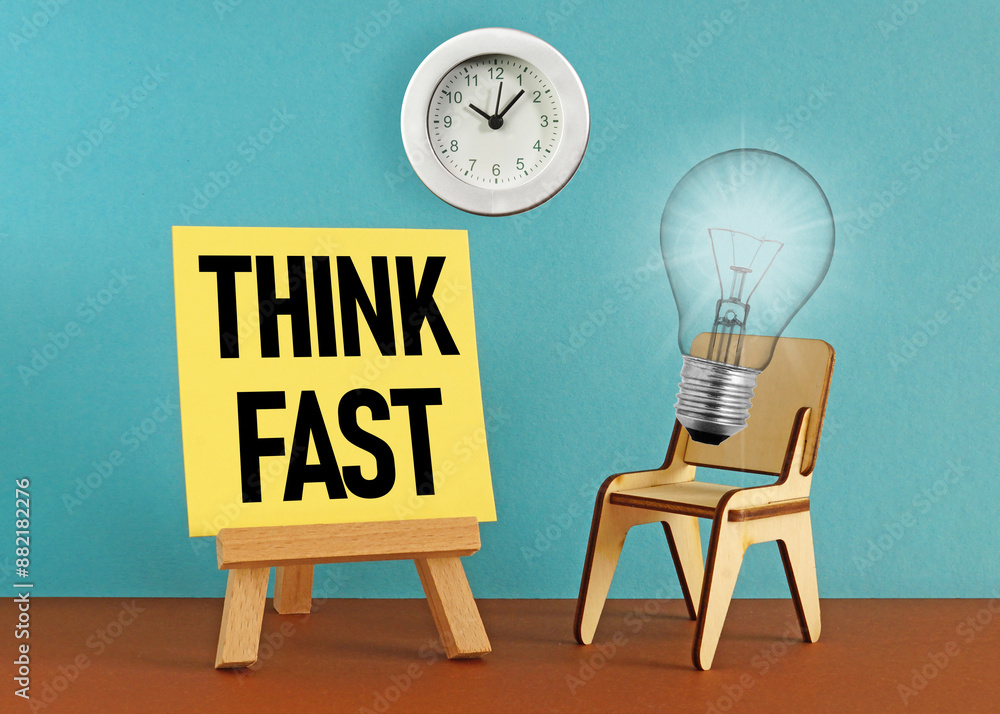 Poster Think fast is shown using the text