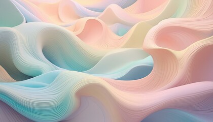 Obraz premium Soft Pastel Abstract Fluid Shapes Background 