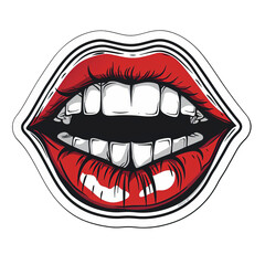 Obraz premium vector illustration of lips