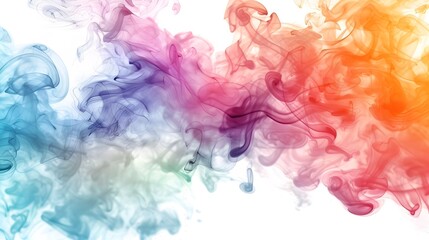 Colorful Smoke Abstract Background with Vibrant Swirling Fluid Patterns