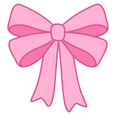 pink ribbon bow vector illustration