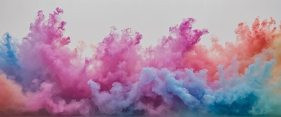 Fototapeta premium Wundervolle Rauchwolken in lebhaften Rosa- und Blautönen: Ein inspirierendes Zusammenspiel von Farben und Formen, das an abstrakte Gemälde und kreative Visionen erinnert