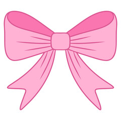 pink ribbon bow illustration