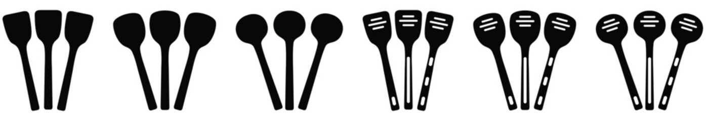 Non stick cooking spoon set.