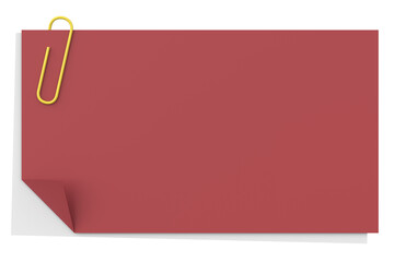 3D notepad. Sticky note. 3D illustration.