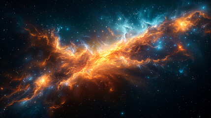 Fototapeta premium background comet and nebula on space