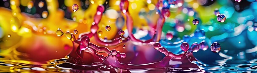 A Close-up Shot of a Melting diversity fountain, cascading portrait color drops