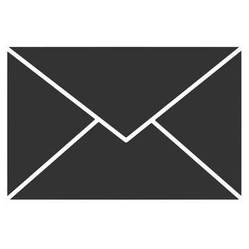 recommend clip art: black silhouette envelope mail icon sign