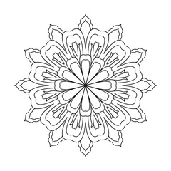Rose modern tattoo flower drawing mandala design coloring book page
