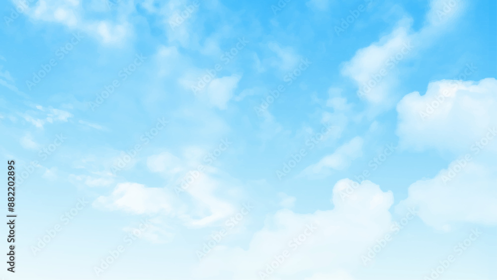 Poster background with clouds on blue sky. vector background. beautiful view of blue sky with clouds. beaut