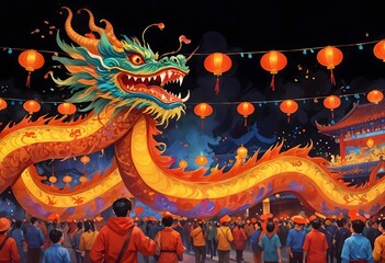 Chinese new year lunar year color digital art photography