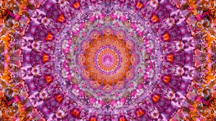 Abstract Pink And Orange Mandala Pattern