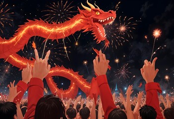 Chinese new year lunar year color digital art photography