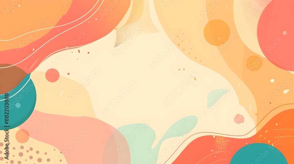 Poster Vibrant and fluid abstract background with dynamic colors and shapes in modern style