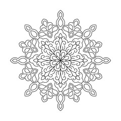 Arabic Islamic tattoo flower drawing mandala design coloring book page