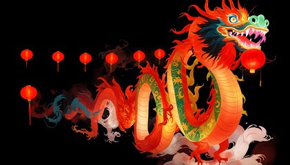 Chinese new year lunar year color digital art photography