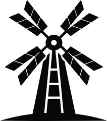 windmill icon isolated sign symbol vector illustration - high quality black style vector icon