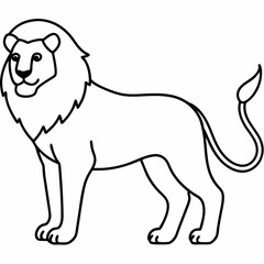 lion cartoon isolated on white