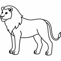 lion cartoon isolated on white