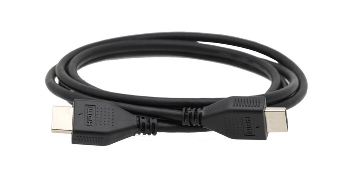 HDMI cable connector roll on transparent background (PNG File)