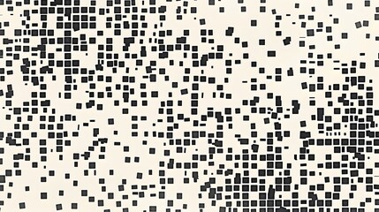 Modern Stylish Halftone Technology Seamless Texture. Tech Abstract Background with Random Size Pixels. Vector Chaotic Squares Mosaic Pattern. Vector Tiles.