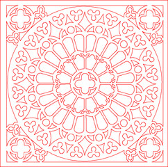 Sketch illustration silhouette vector drawing detail decoration ornament baground pattern rosette icon logo symbol engraving classic vintage ethnic
