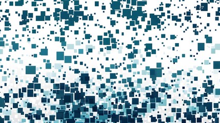 Fototapeta premium Modern Stylish Halftone Technology Seamless Texture. Tech Abstract Background with Random Size Pixels. Vector Chaotic Squares Mosaic Pattern. Vector Tiles.