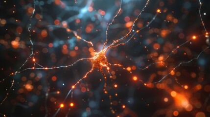 An abstract visualization of neural networks demonstrates vibrant colors and interconnected neural activity