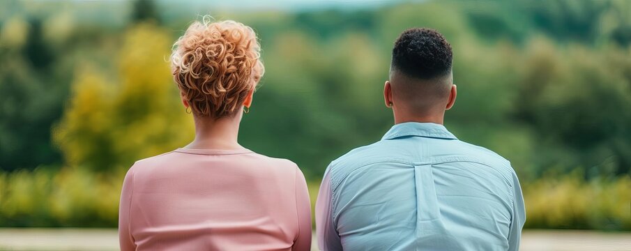 Counselor and client in a serene outdoor setting, personalized therapy, holistic support