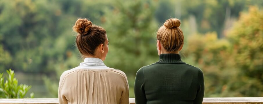 Counselor and client in a serene outdoor setting, personalized therapy, holistic support