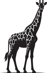Obraz premium Zebra Silhouette isolated on white background Minimalist elephant vector shape icon
