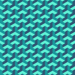 Blue Geometric Square Illusion Pattern Background Vector