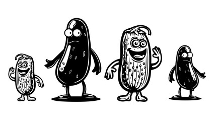Cute Pickle Characters,pickle