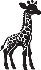 Zebra Silhouette isolated on white background Minimalist elephant vector shape icon